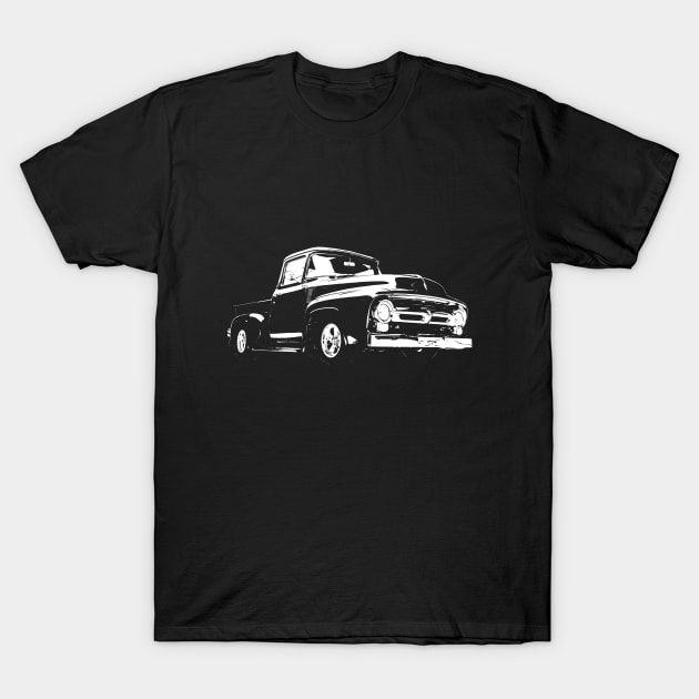 1956 Ford F100 white only. T-Shirt by GrizzlyVisionStudio